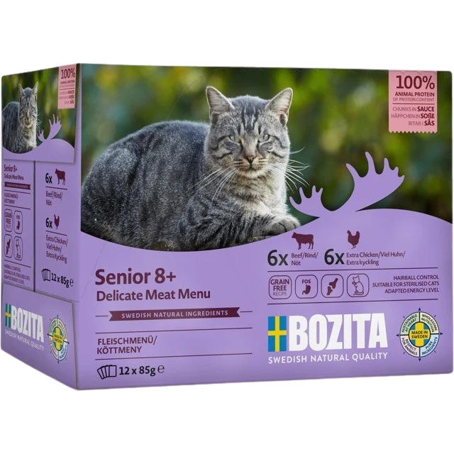Bozita Pouch Senior Fleisch Menü Häppchen in Sauce 1020 g