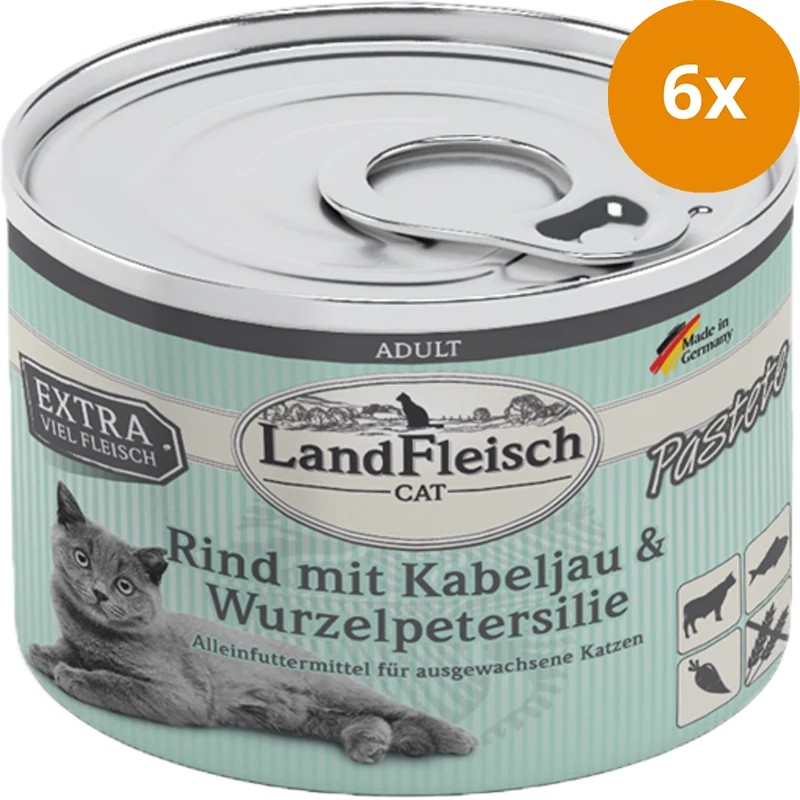 LandFleisch Pastete Rind, Kabeljau & Wurzelpetersilie 195 g