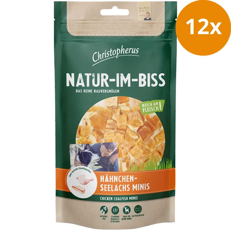 Christopherus Natur-Im-Biss Hähnchen-Seelachs-Minis 70 g