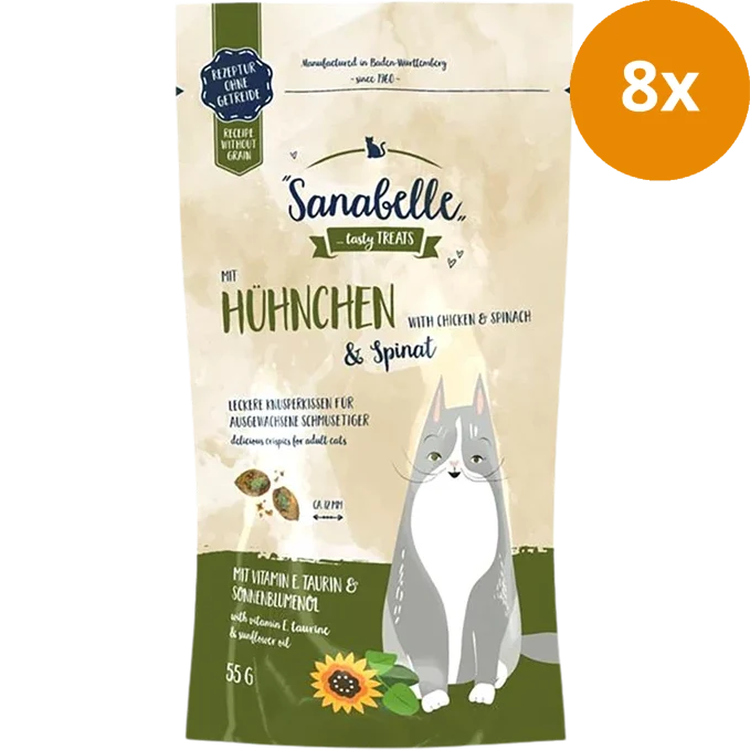 Sanabelle Knusperkissen Huhn & Spinat 55 g