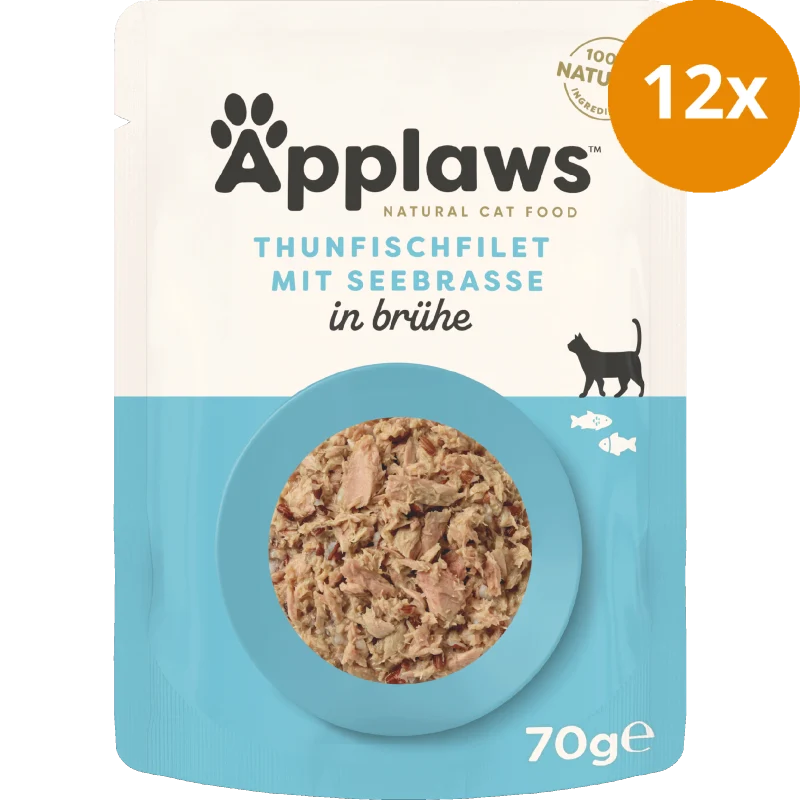 Applaws Natural Cat Pouches Thunfischfilets & Brachse 70 g