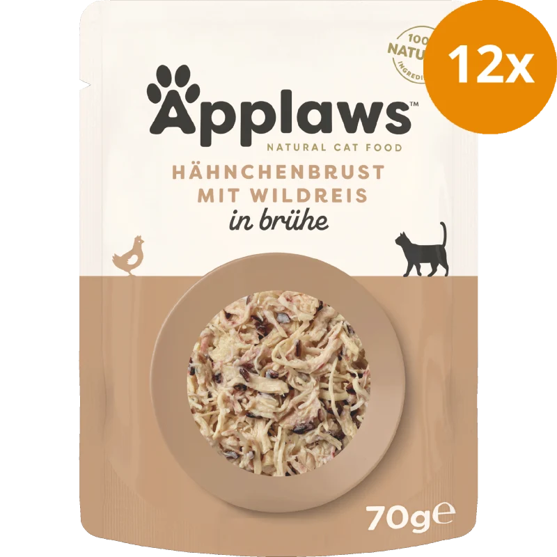 Applaws Natural Cat Pouches Hühnchenbrust & Wildreis 70 g