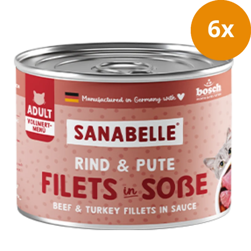 Sanabelle Nassfutter mit Rind & Pute 180 g