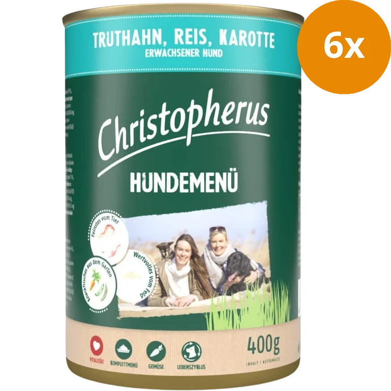 Christopherus Menü Adult Truthahn & Reis 400 g