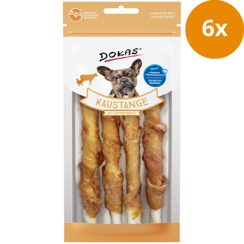 DOKAS Kaustange mit Hühnerbrust 50 g | Hundesnack