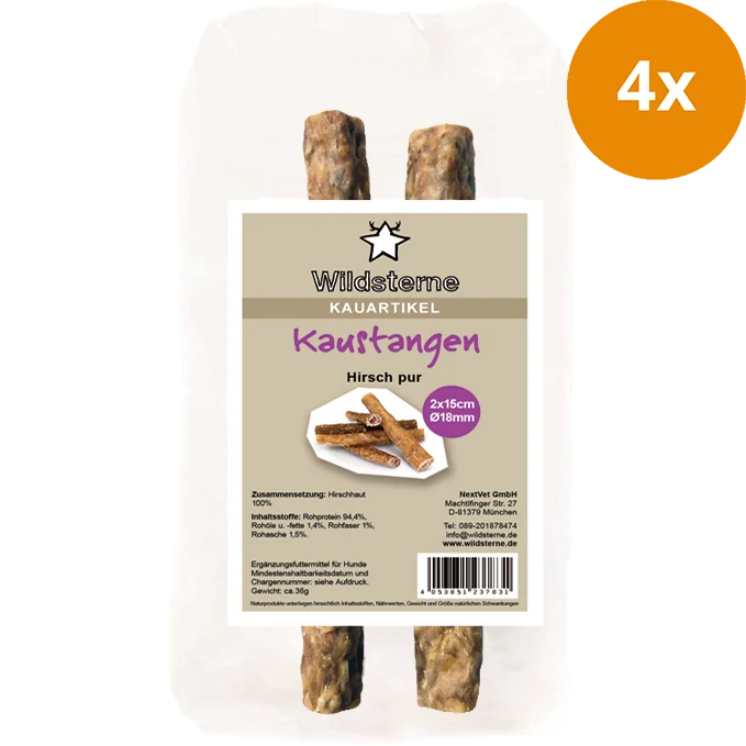 Wildsterne Kaustange Hirsch pur 15 cm (36 g)