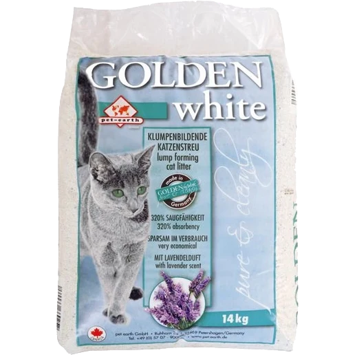 Golden White Katzenstreu mit Lavendelduft