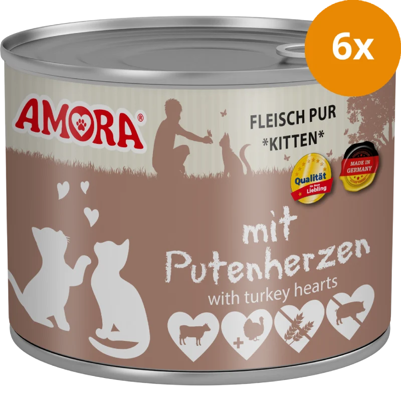 AMORA Katzenkinder Putenherzen 200 g