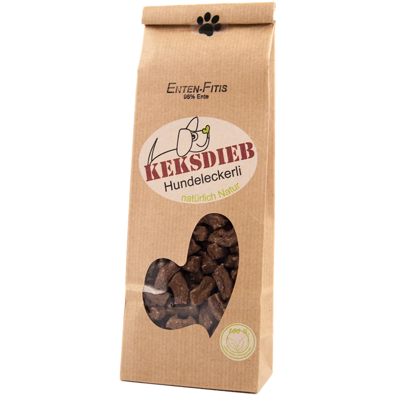 KEKSDIEB Hundeleckerli Enten Fitis getreidefrei 125 g