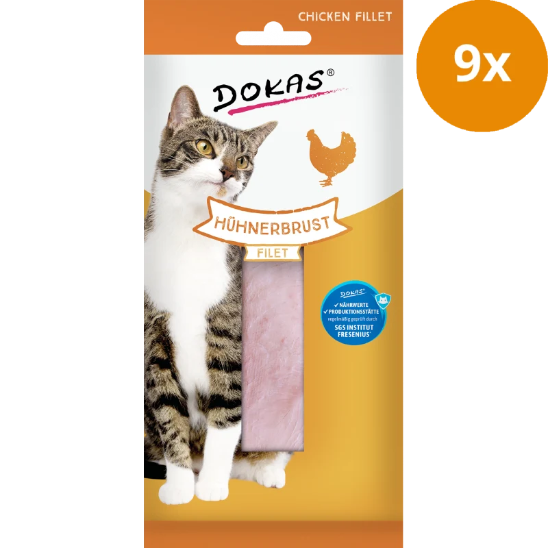 DOKAS Hühnerbrust-Filet 22 g | Katzensnack