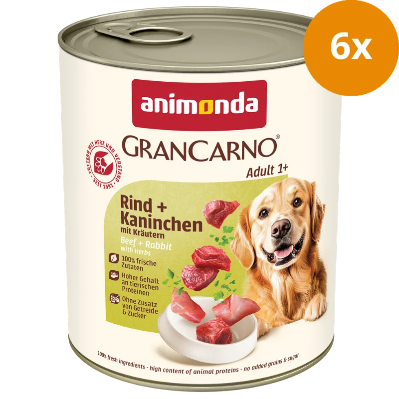 animonda GranCarno Adult Rind & Kaninchen mit Kräutern 800 g