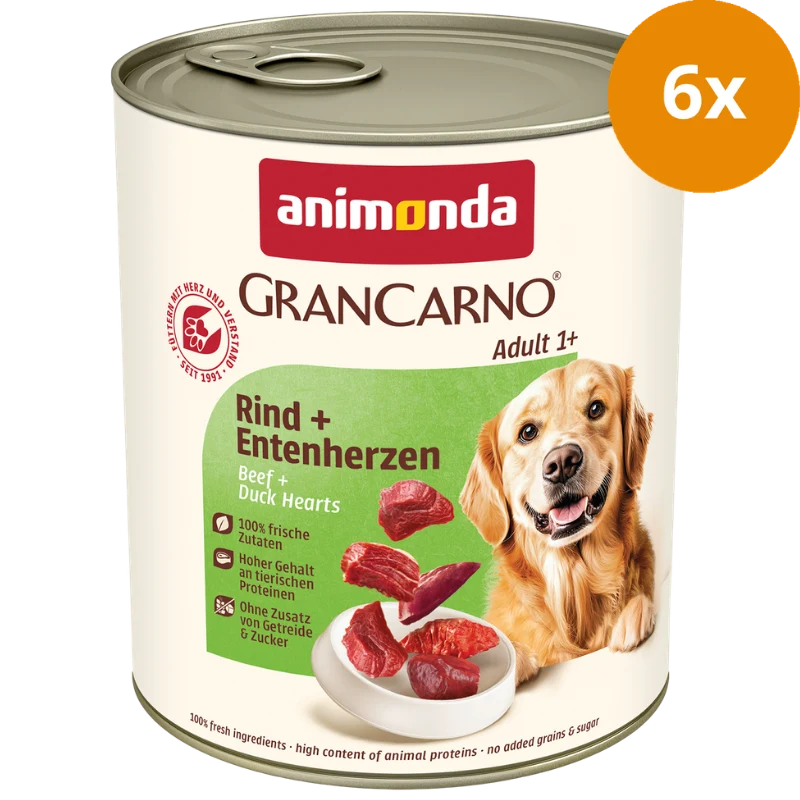 animonda GranCarno Adult Rind & Entenherzen 800 g