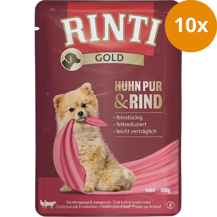 Rinti Gold Pouch Huhn Pur & Rind 100 g