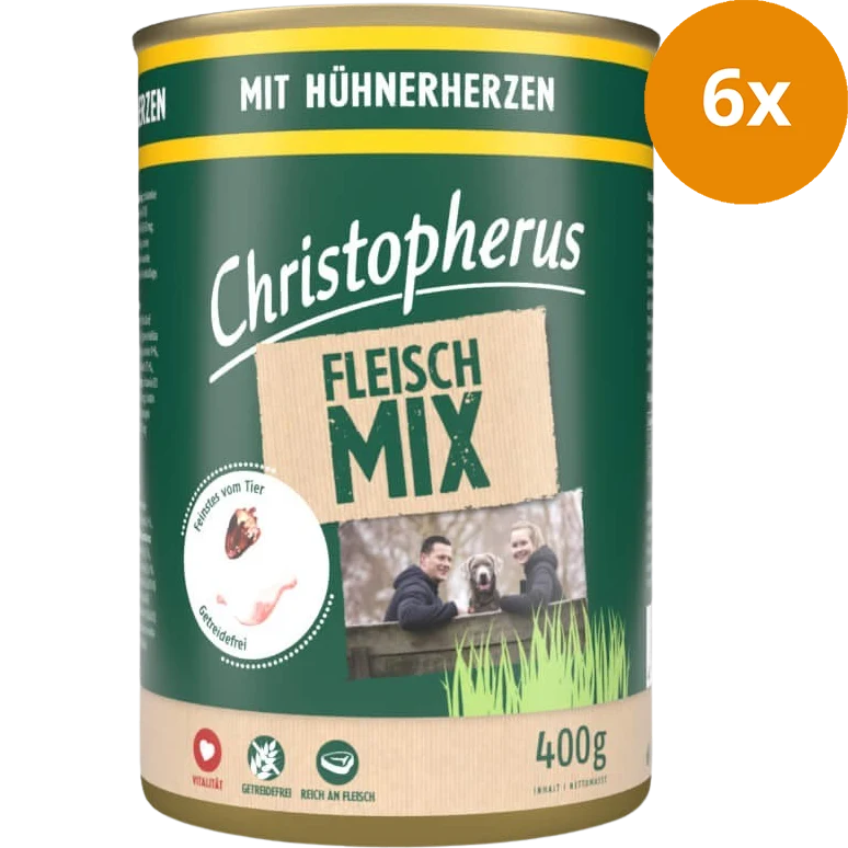 Christopherus Fleischmix Hühnerherzen 400 g