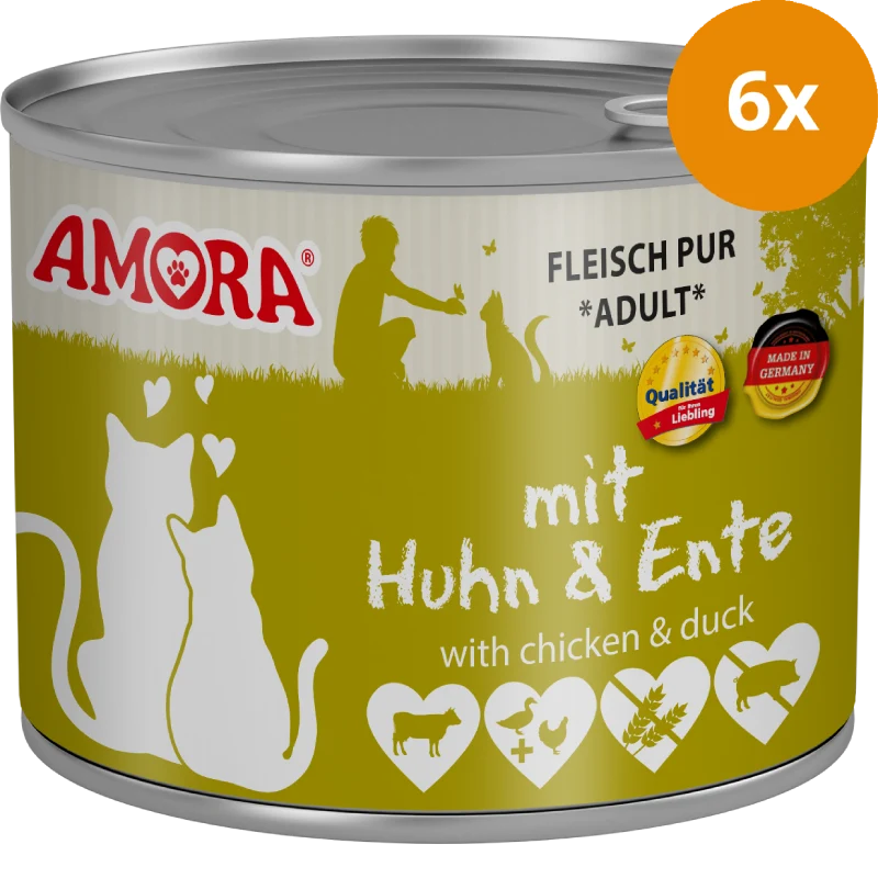 AMORA Fleisch Pur Adult Huhn & Ente 200 g