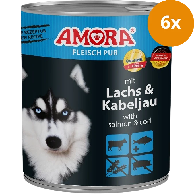 AMORA Fleisch Pur Lachs & Kabeljau 800 g
