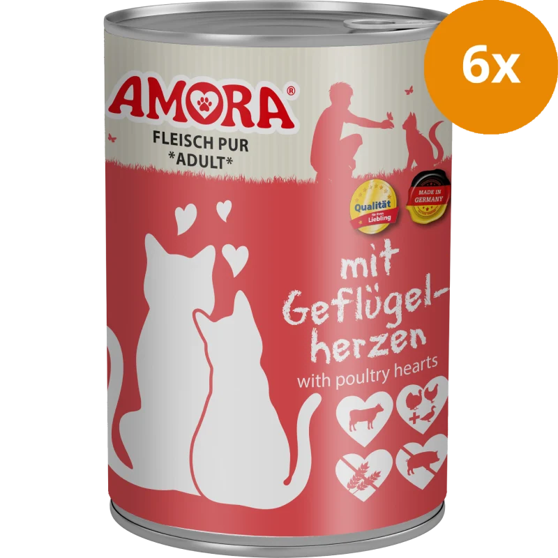 AMORA Fleisch Pur Geflügelherzen 400 g