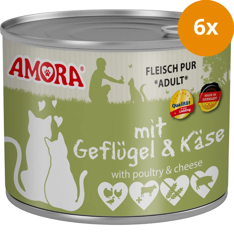 AMORA Fleisch Pur Geflügel & Käse 200 g