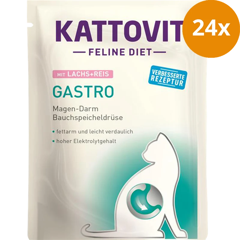 Kattovit Feline Diet Gastro Lachs & Reis 85 g