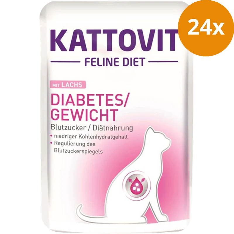 Kattovit Feline Diet Diabetes Lachs 85 g