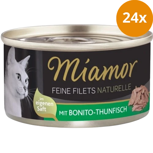 Miamor Feine Filets Naturelle Bonito-Thunfisch 80 g