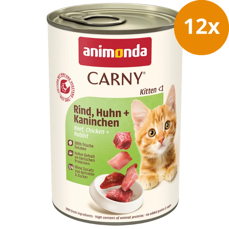 animonda Dose Carny Kitten Rind, Huhn & Kaninchen 400 g