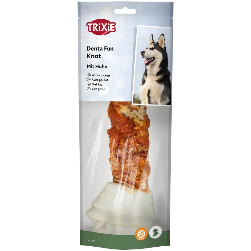 TRIXIE Denta Fun Kauknoten mit Huhn 220 g