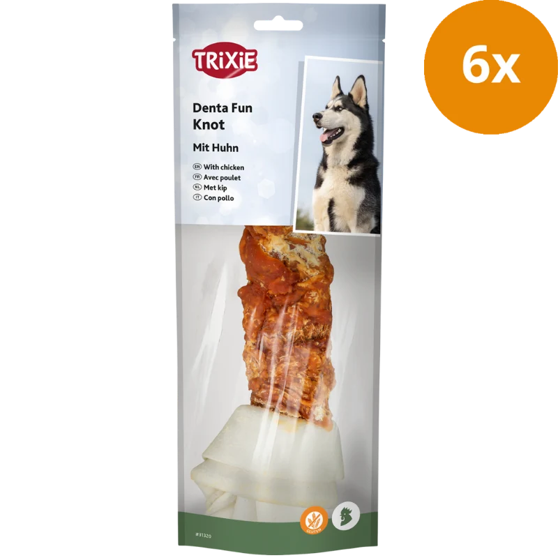 TRIXIE Denta Fun Kauknoten mit Huhn 220 g