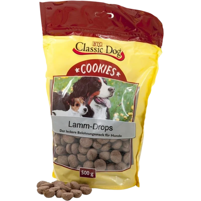 BTG Classic Dog Cookies Lamm–Drops 500 g