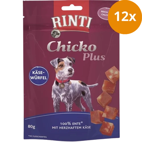 Rinti Chicko Plus Käsewürfel mit Ente 80 g