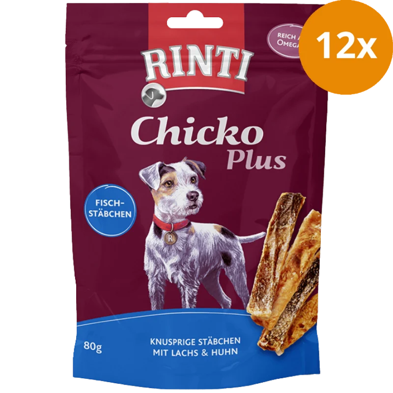 Rinti Chicko Plus Fischstäbchen mit Lachs & Huhn 80 g