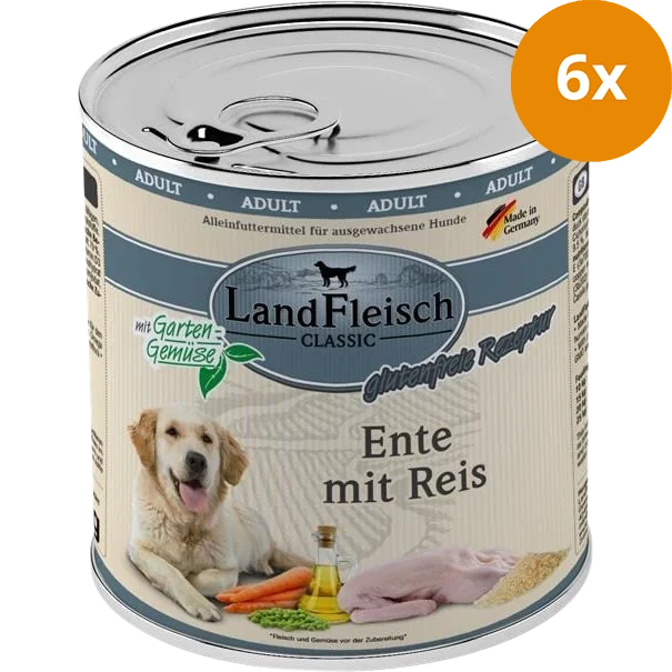 LandFleisch Dog Classic Ente mit Reis 800 g