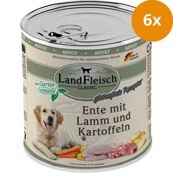 LandFleisch Dog Classic Ente mit Lamm & Kartoffel 800 g