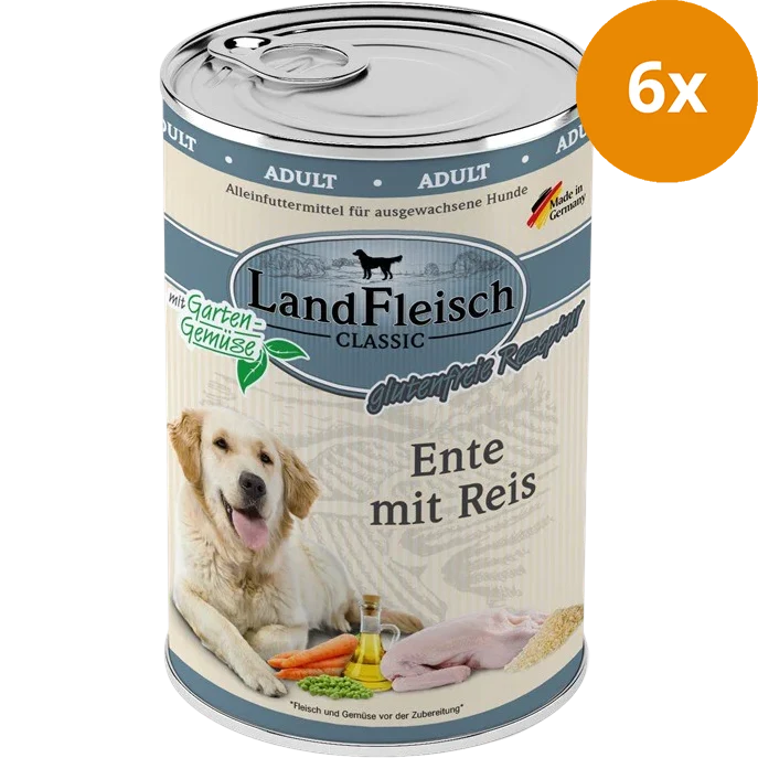 LandFleisch Dog Classic Ente mit Reis & Gartengemüse 400 g