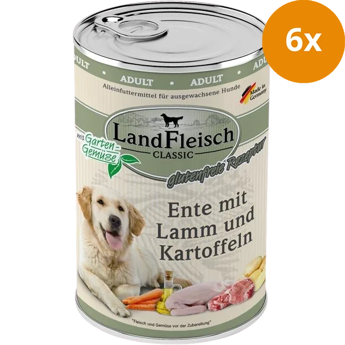 LandFleisch Dog Classic Ente mit Lamm & Kartoffel 400 g