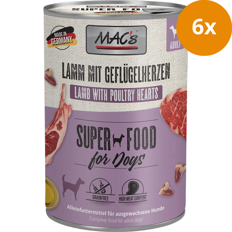 MAC's Dog Lamm & Geflügelherzen 400 g