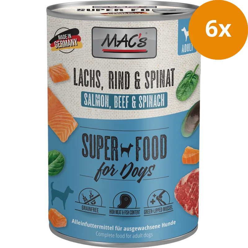MAC's Dog Lachs, Rind & Spinat 400 g