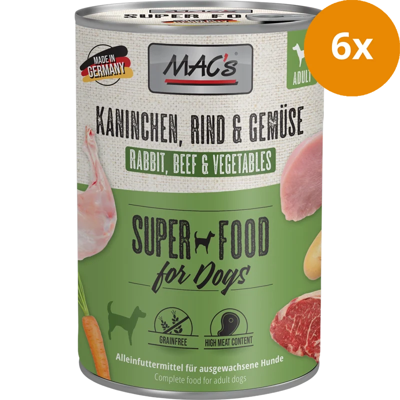 MAC's Dog Kaninchen, Rind & Gemüse 400 g
