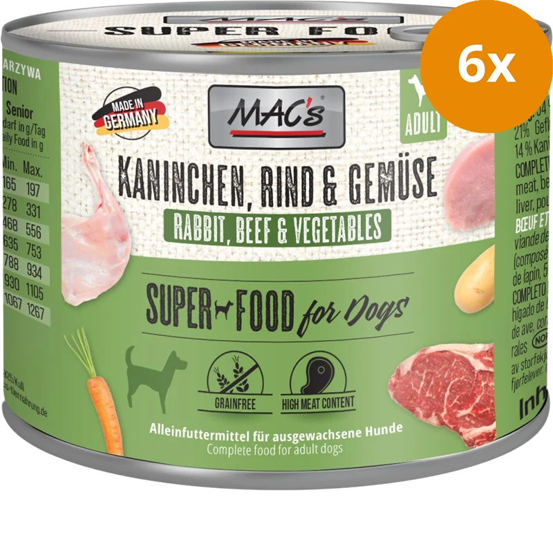 MAC's Dog Kaninchen, Rind & Gemüse 200 g