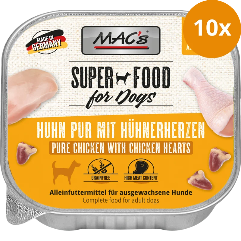 MAC's Dog Huhn pur mit Hühnerherzen 150 g