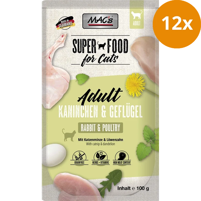 MAC's Cat Pouch Kaninchen & Geflügel 100 g