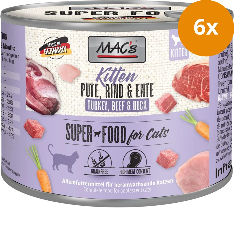 MAC's Cat Kitten Pute, Rind & Ente 200 g