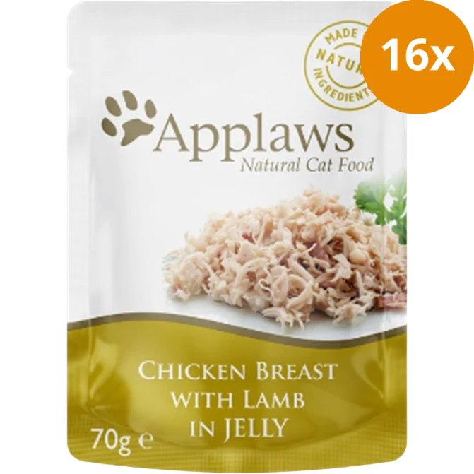 Applaws Cat Frischebeutel in Gelee Huhn & Lamm 70 g