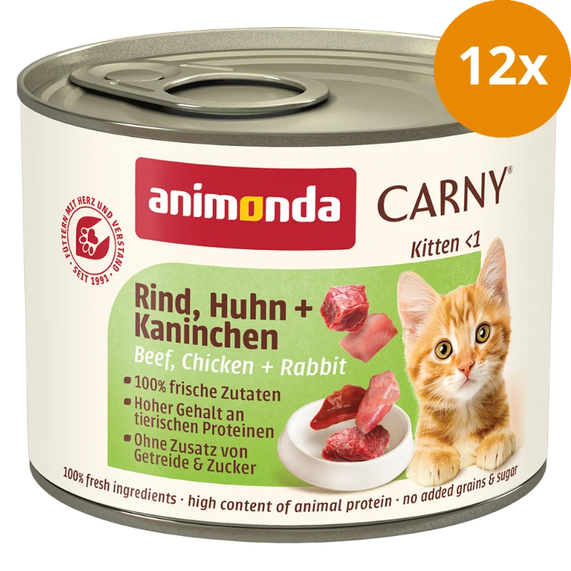 animonda Carny Kitten Rind, Huhn & Kaninchen 200 g