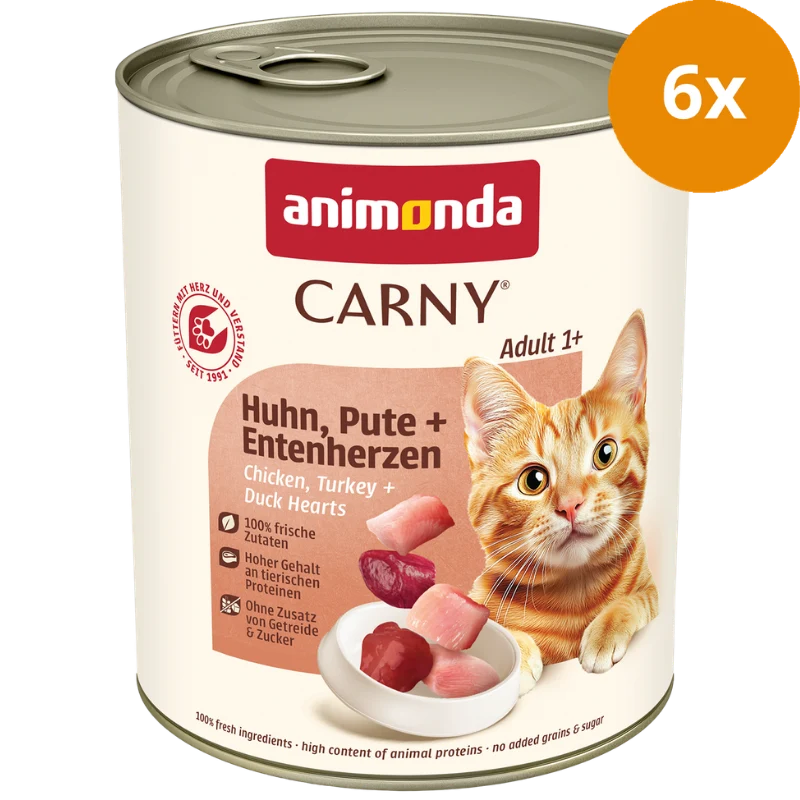 animonda Carny Adult Huhn, Pute & Entenherzen 800 g