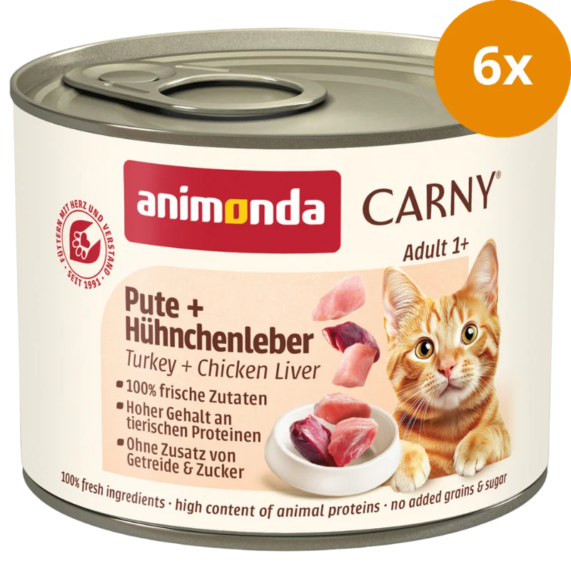 animonda Carny Adult Pute & Hühnchenleber 200 g