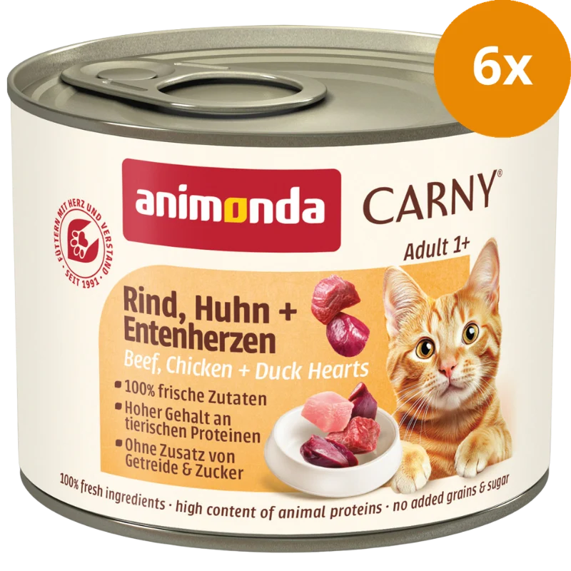 animonda Carny Rind, Huhn + Entenherzen 200 g