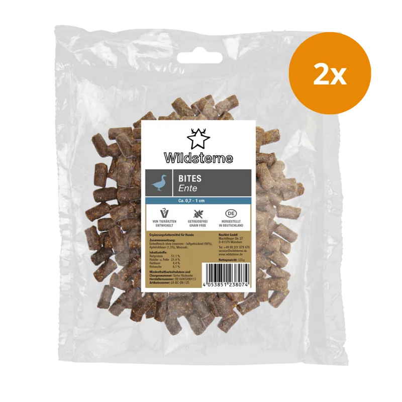 Wildsterne Bites Ente 125 g