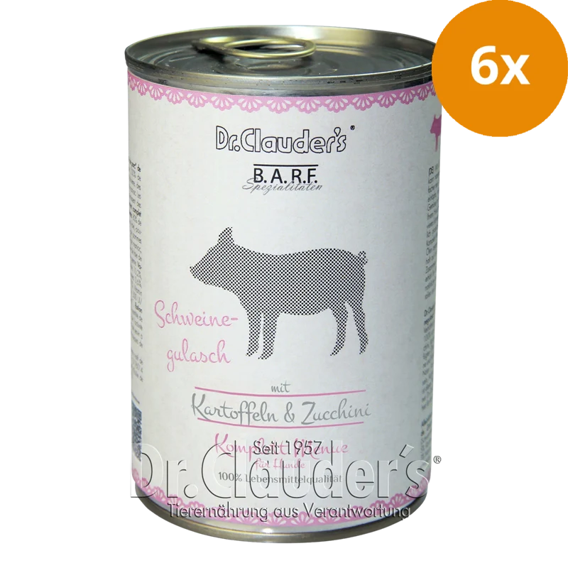 Dr.Clauder's BARF Dog Komplettmenü Schweinegulasch 400 g