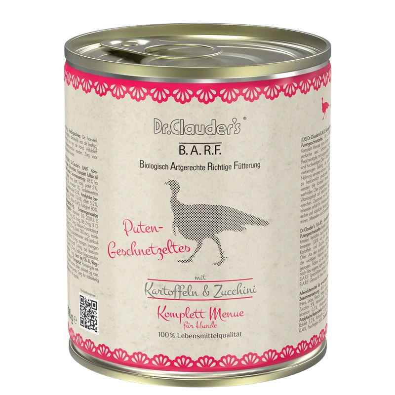 Dr.Clauder's BARF Dog Dose Komplettmenü Putengeschnetzeltes